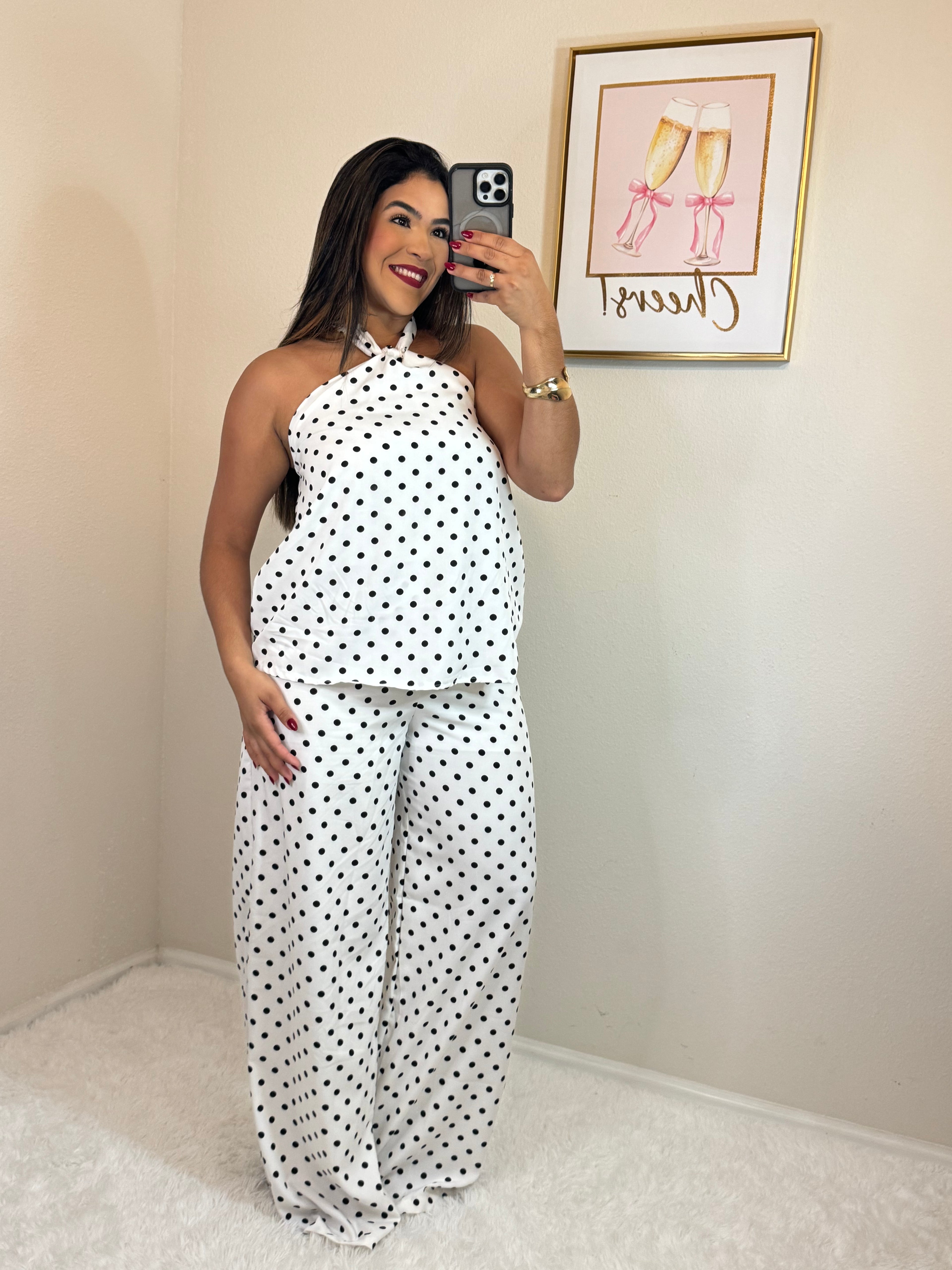 Conjunto poá calça