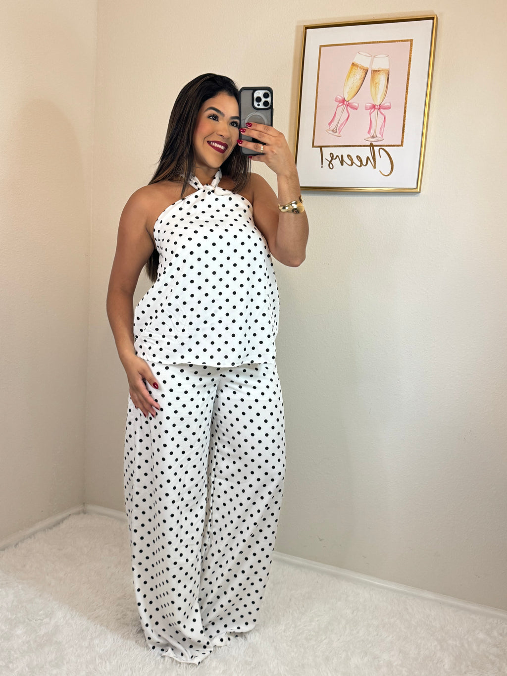 Conjunto poá calça