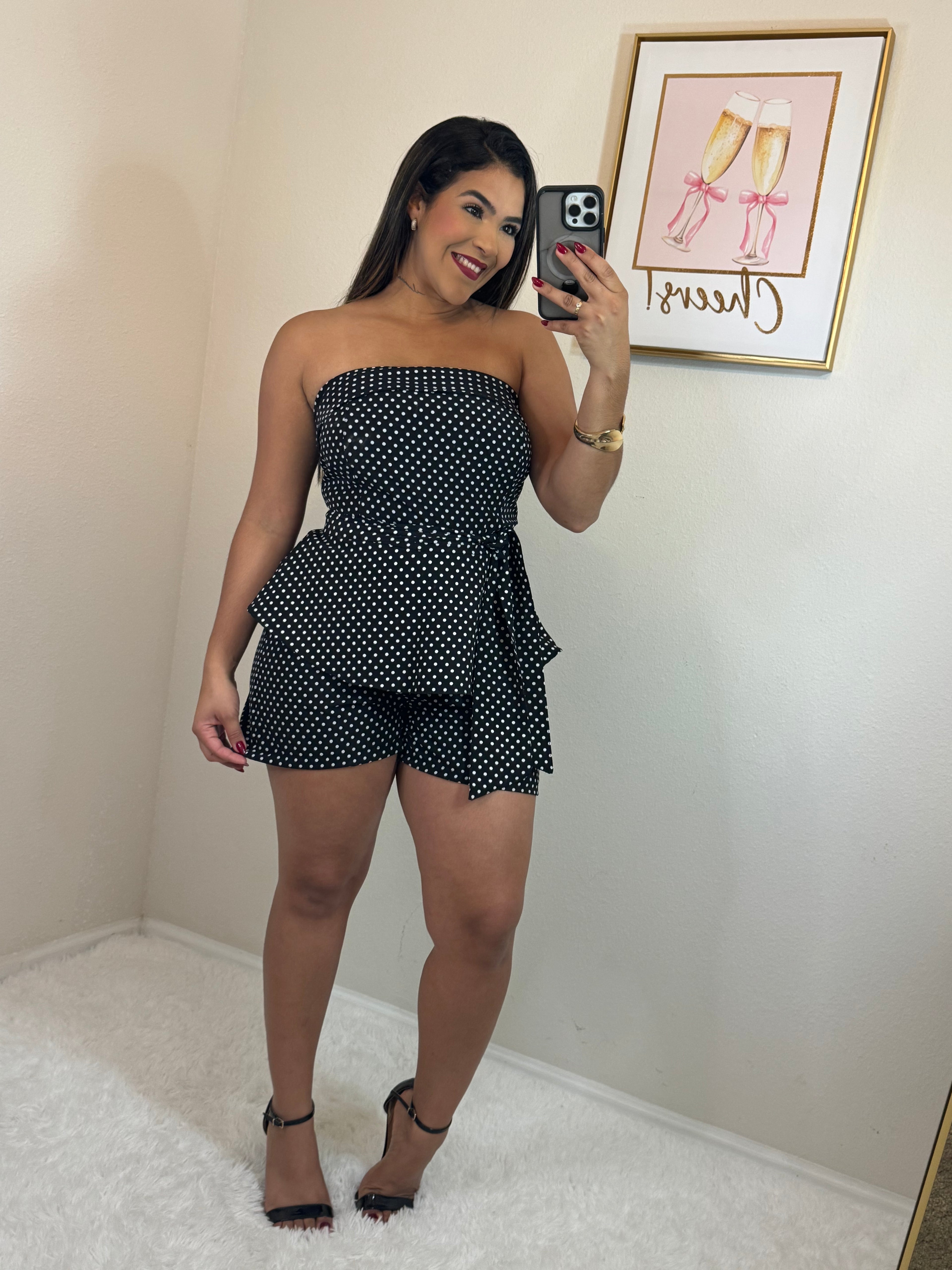 Conjunto poá short