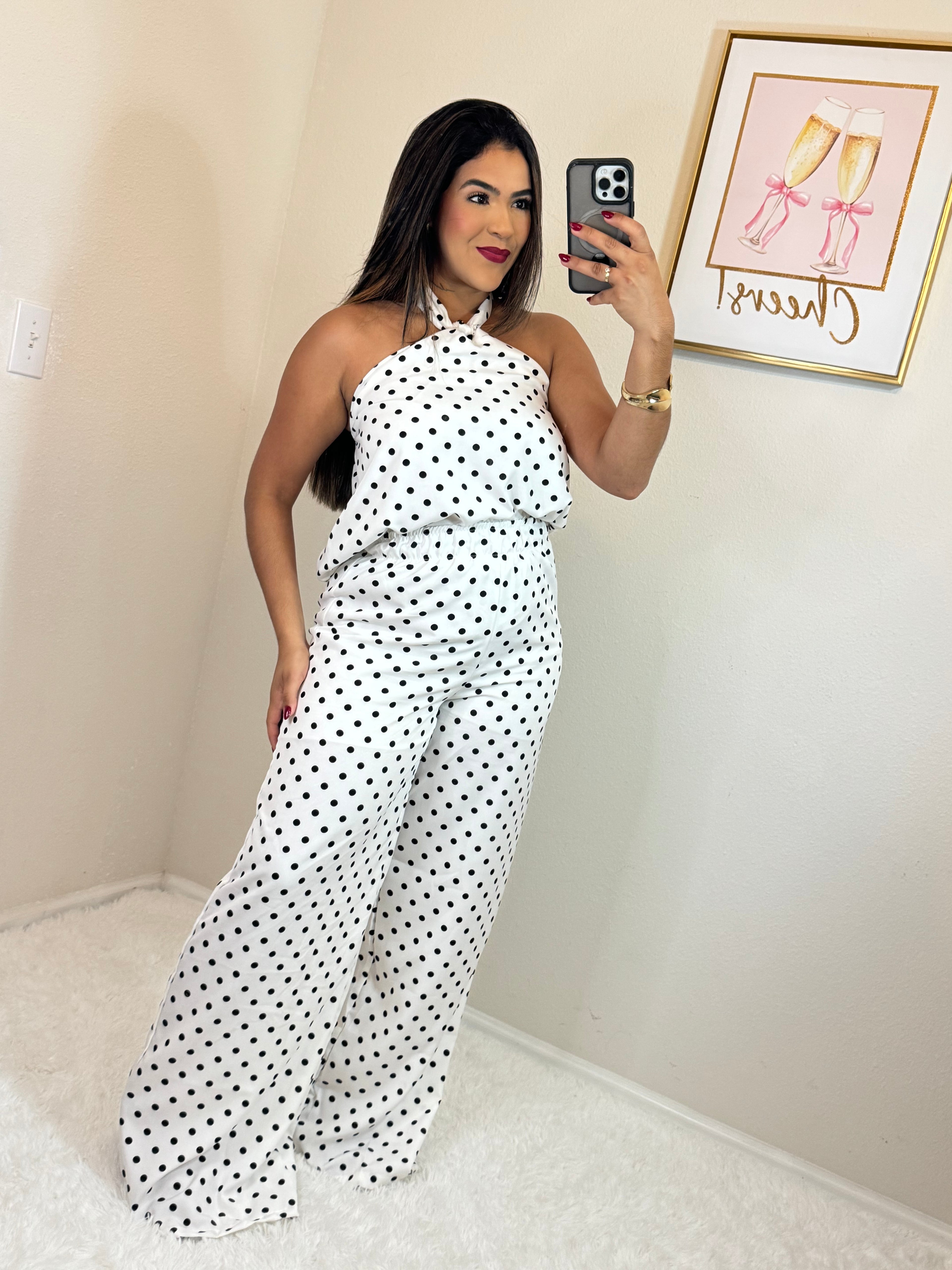Conjunto poá calça