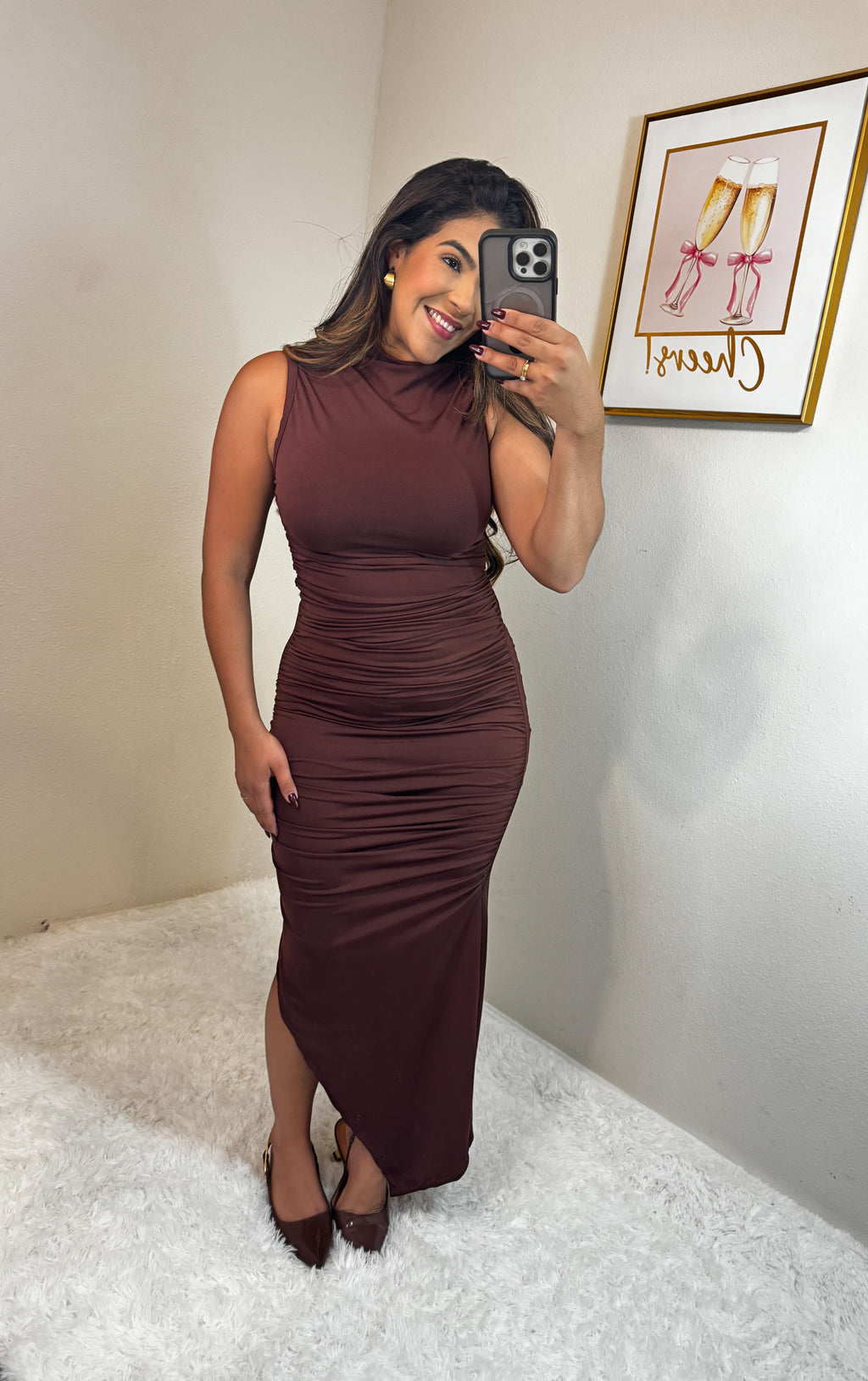 Vestido franzido lipo