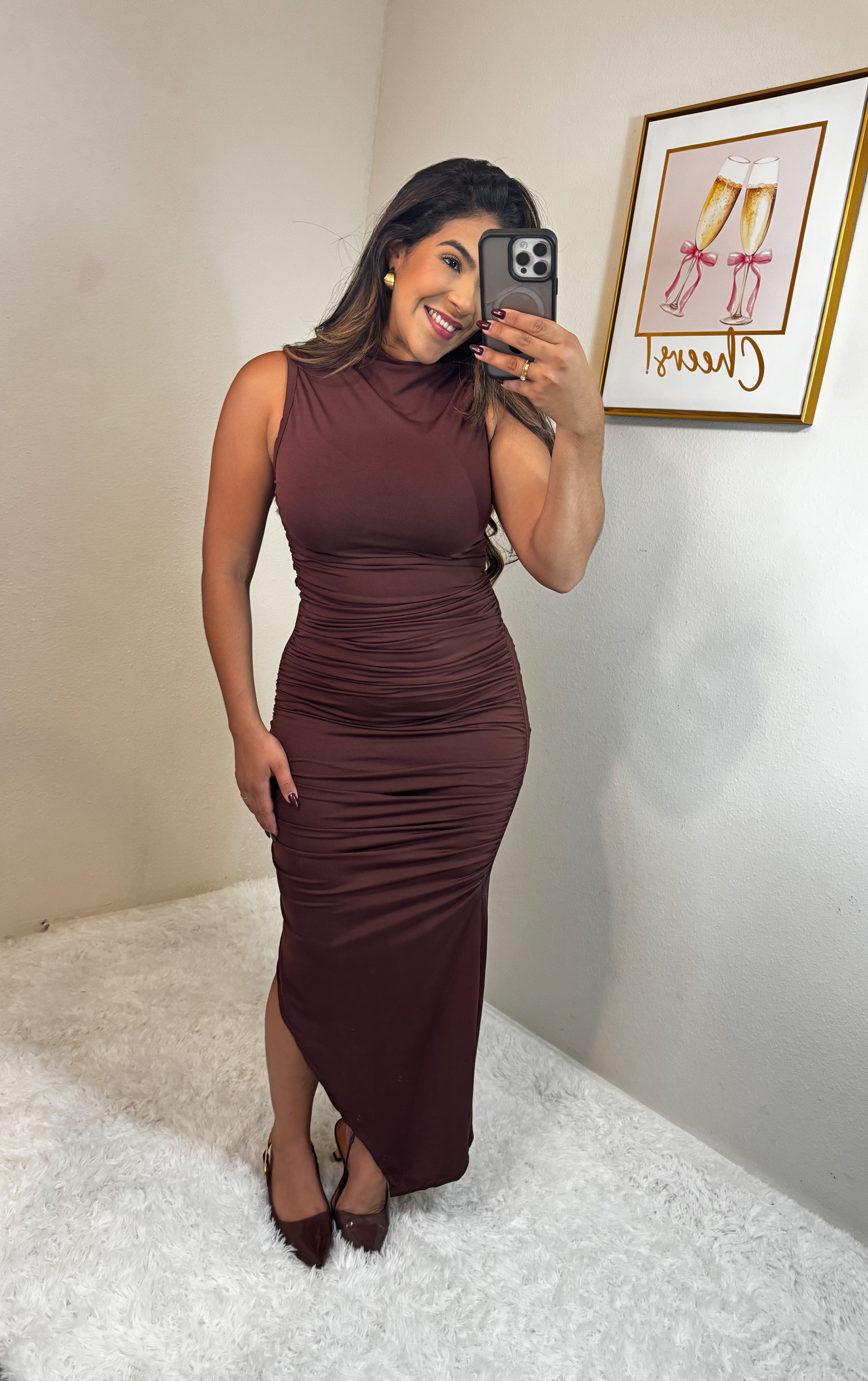 Vestido franzido lipo